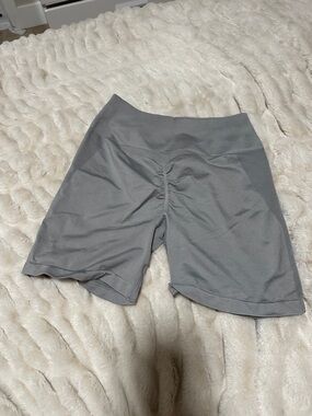 Women’s High-Waist Gray Active Bike Shorts